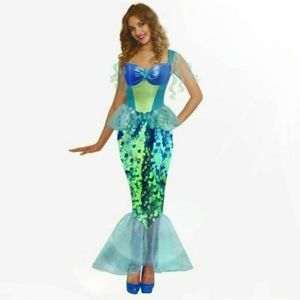 Woman's pretty mermaid Halloween costume one piece size M (8-10) nwt